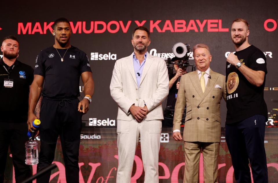 Promoters Eddie Hearn and Frank Warren met for the first time at the launch of the Day of Reckoning (Getty Images)