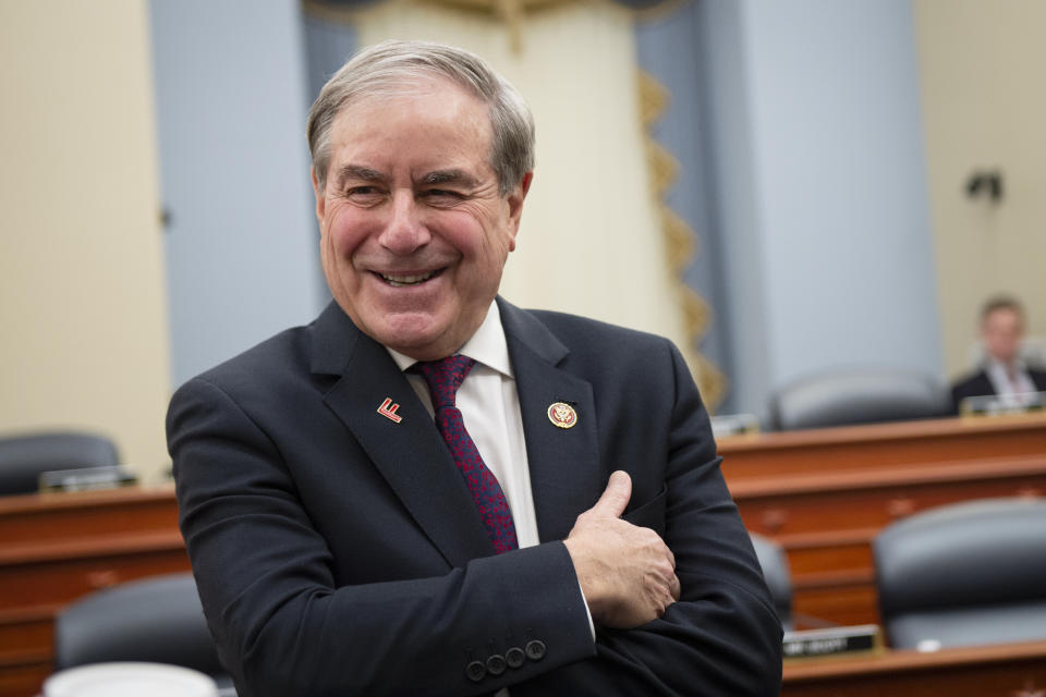 UNITED STATES - JANUARY 29: Rep. John Yarmuth, D-Ky., talks with CBO Director Phillip Swagel before he testifies before the House Budget Committee on Wednesday, Jan. 29, 2020. (Photo by Caroline Brehman/CQ-Roll Call, Inc via Getty Images)