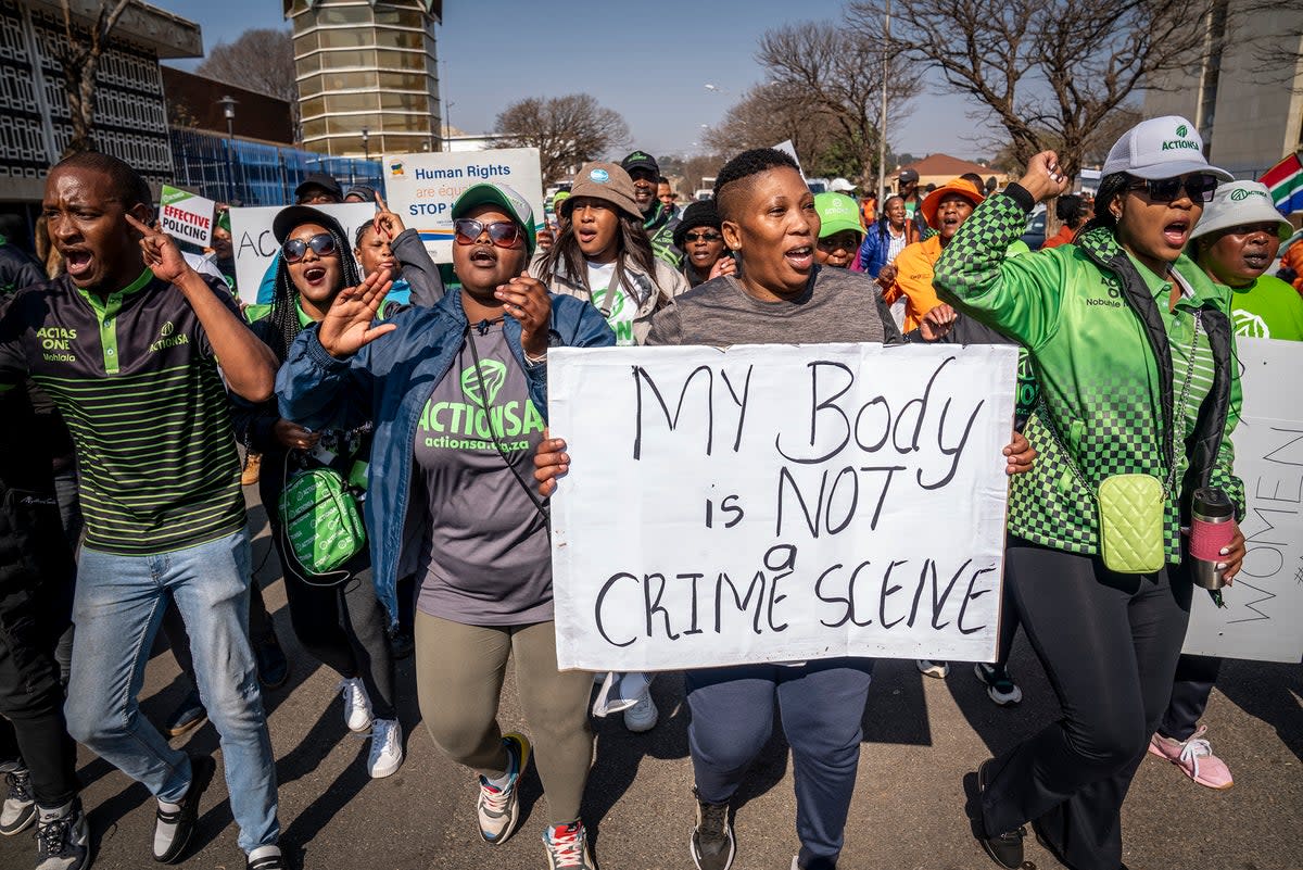 DNA samples from the raped women will be used to identify perpetrators of the rapes, said national police minister Cele (Copyright 2022 The Associated Press. All rights reserved.)