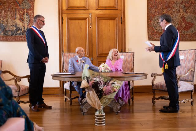 <p>Casey Sykes/Rank Studios</p> Harold Terens and Jeanne Swerlin on their wedding day on June 8, 2024