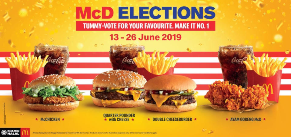 Cast your votes now in the McD Elections. — Picture courtesy of McDonald’s Malaysia