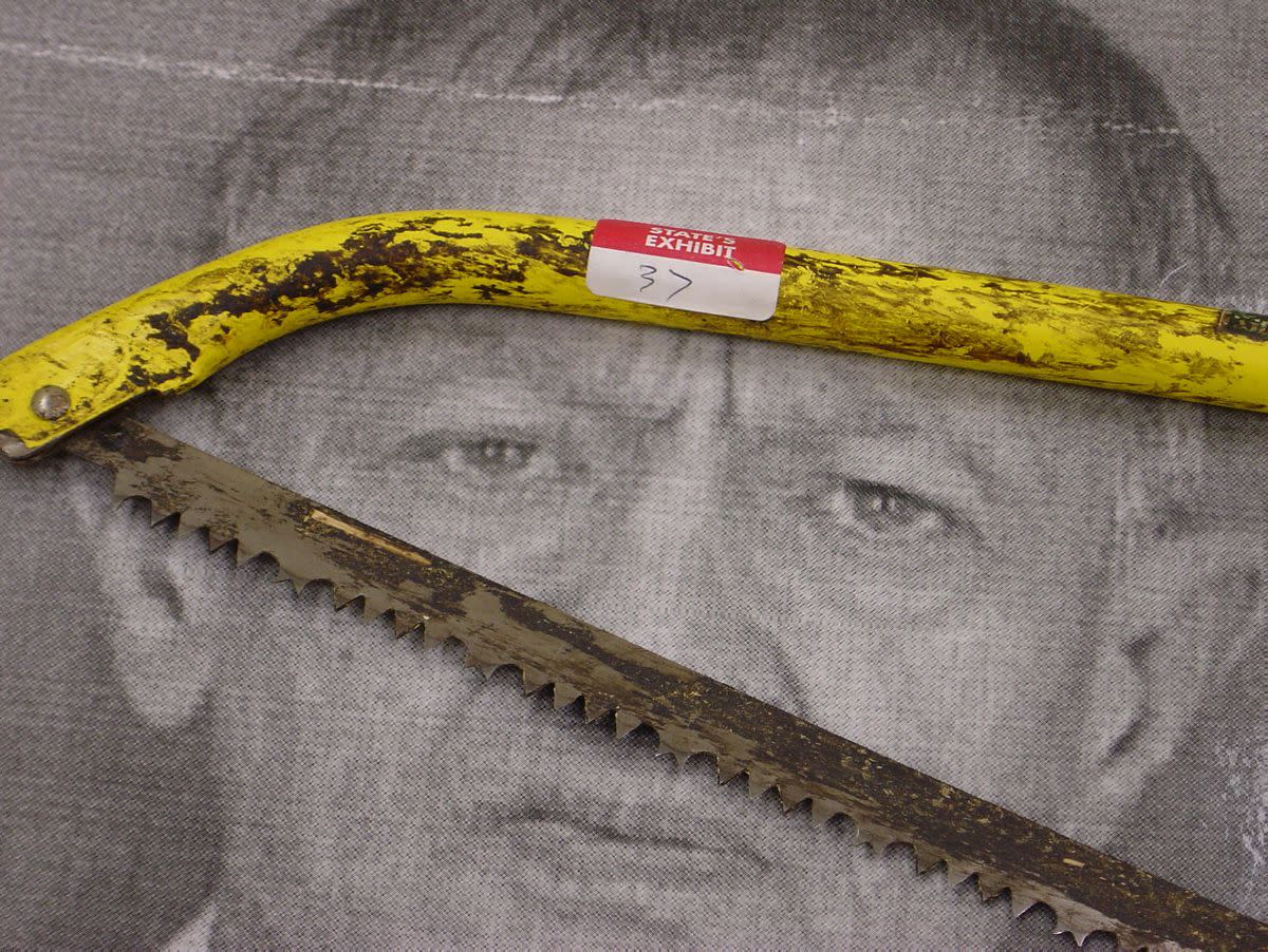 One of the pieces of evidence used during the trial was this bow saw that Durst used to dismember Black. Durst admittedly killed his neighbor, Morris Black, cutting up his body and dumping the remains in Galveston Bay.