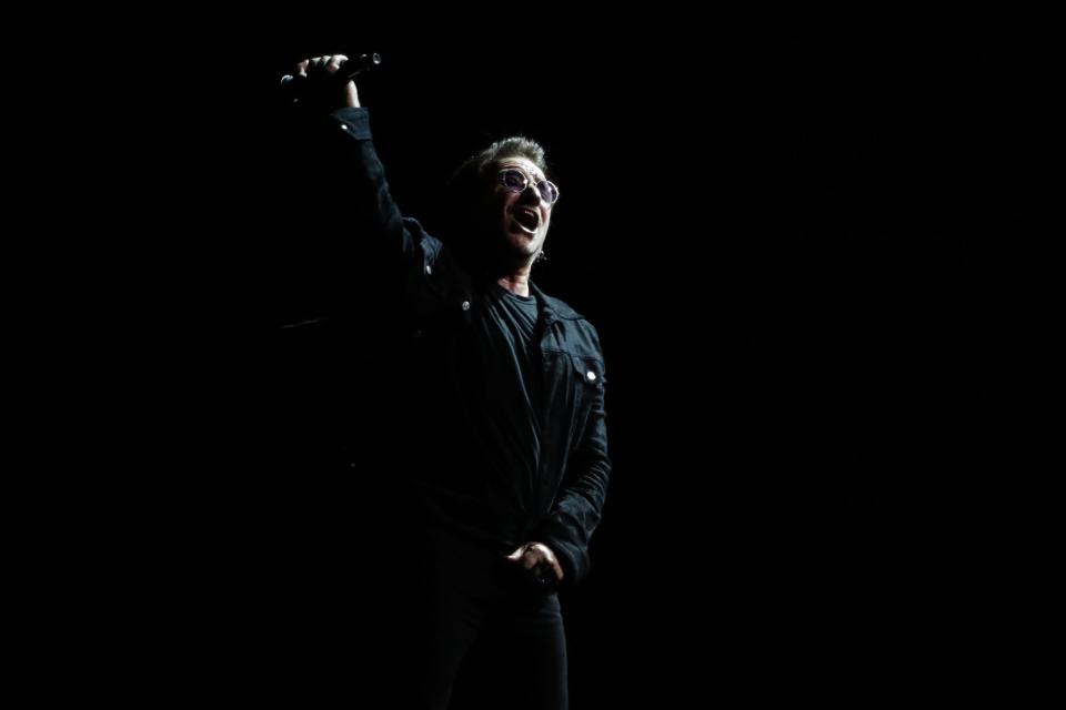 Bono performs at Saitama Super Arena in Saitama, Japan, December 2019. (Photo by Takashi Aoyama/Getty Images)