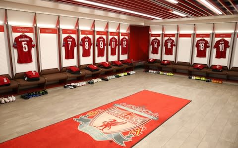 anfield changing room - Credit: UEFA