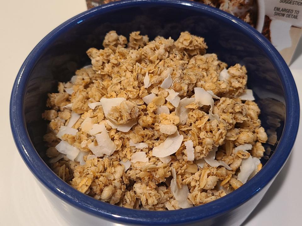 aldi coconut granola open