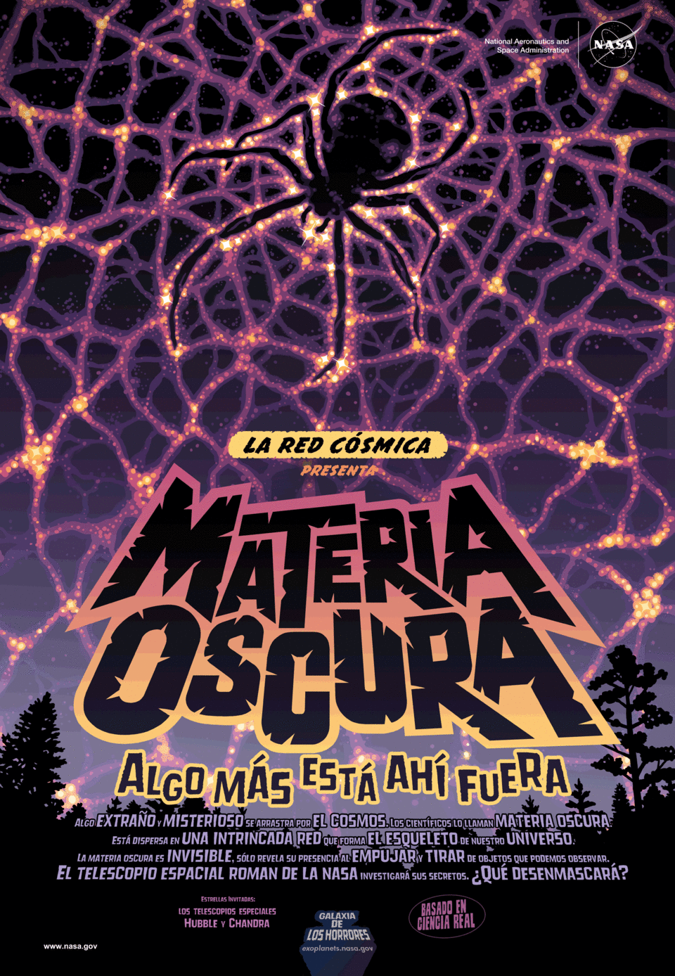 Afiche de la NASA de la materia oscura