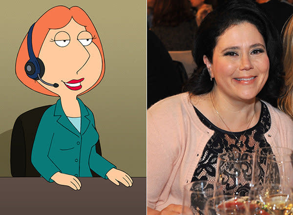 "Mad TV" veteran Alex Borstein plays Lois Griffin on "Family Guy." She also voices Quahog 5 News anchor Tricia Takanawa and has made appearances on "Gilmore Girls," "Friends" and "Shameless."