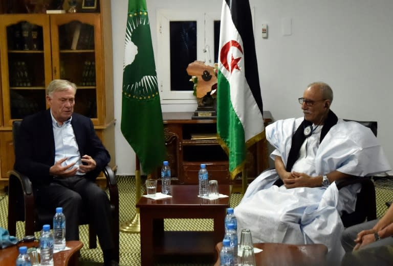 Horst Kohler, left, the UN envoy for the disputed territory of Western Sahara, is leading the talks in Geneva