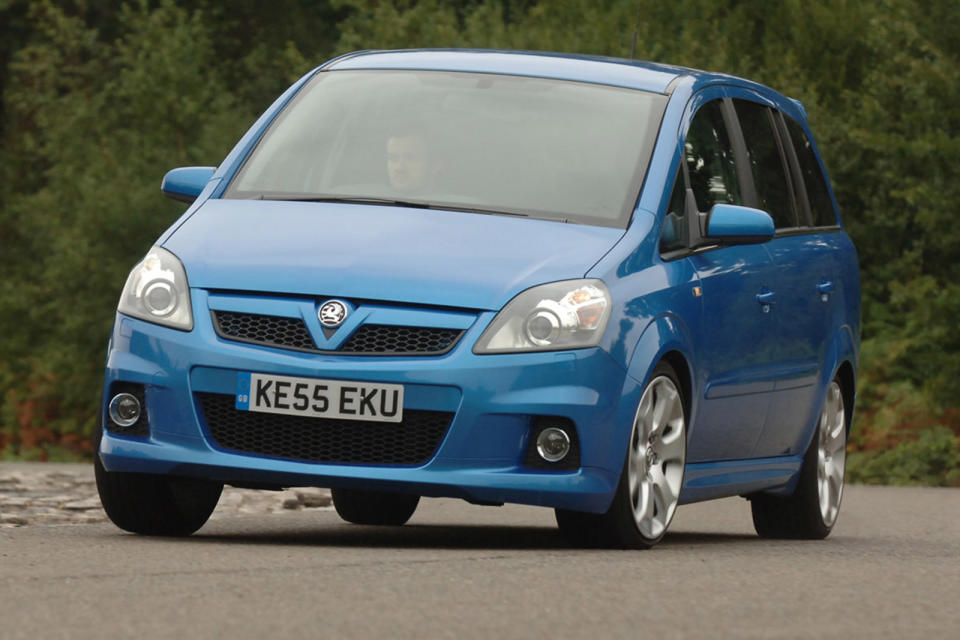 <p>Before crossovers were all the rage, MPVs enjoyed a period as the <strong>perfect</strong> family accessory. So, Vauxhall reckoned what could be better than an MPV with some <strong>sporting</strong> appeal? The result was the Zafira VXR and the answer was a hot hatch that fell down as an MPV, or an MPV that didn’t work as a hot hatch. Either way, it was a car <strong>doomed</strong> to rarity.</p><p>There was no faulting Vauxhall’s ambition. The Zafira VXR came with a <strong>237bhp</strong> 2.0-litre turbo engine from the fast Astra, giving 0-60mph in <strong>7.2 seconds</strong> and a 144mph top end. Confused customers stayed away in their <strong>droves</strong> and perhaps the most impressive number for the Zafira VXR is it stayed on the price list for five years between 2005 and 2010.</p>