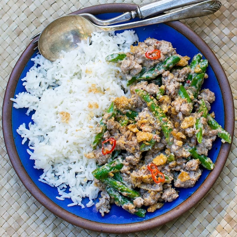 Gising-Gising (Pork Simmered in Coconut Milk and Shrimp Paste)