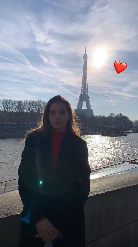 Valentine: Brooklyn Beckham shared a sweet snap of his girlfriend Hana Cross (Brooklyn Beckham / Instagram)