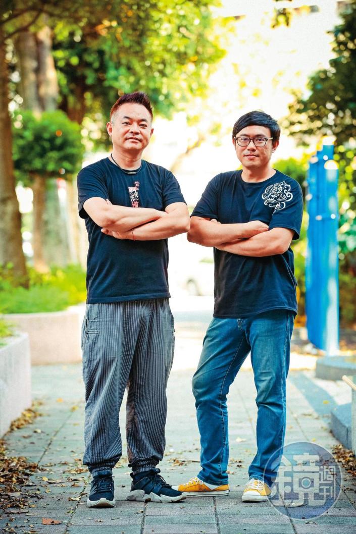 監製鄒介中（左）與導演廖士涵（右）合作拍片，聯手拓展台灣恐怖類型電影新素材。
