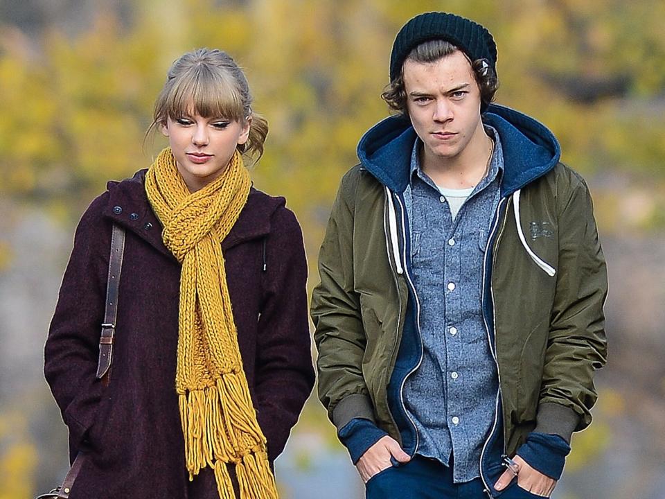 Taylor Swift and Harry Styles are seen walking around Central Park on December 02, 2012 in New York City