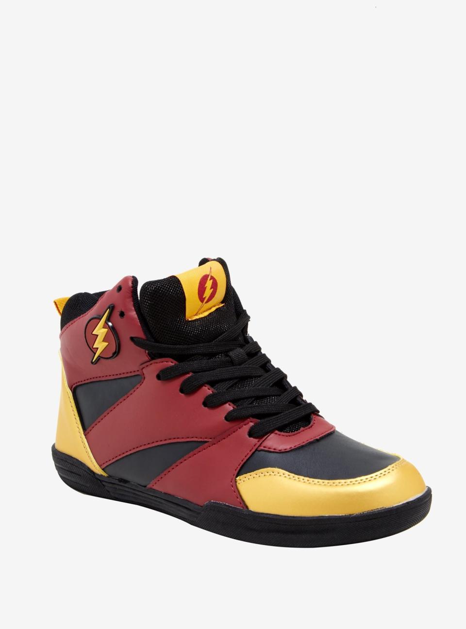 DC The Flash Red Basketball Sneakers (Photo: Hot Topic)