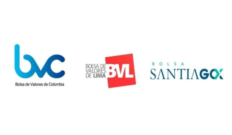 Logos de Bolsa de Valores de Colombia, Bolsa de Valores de Lima y Bolsa de Comercio de Santiago/Imagen Valora Analitik