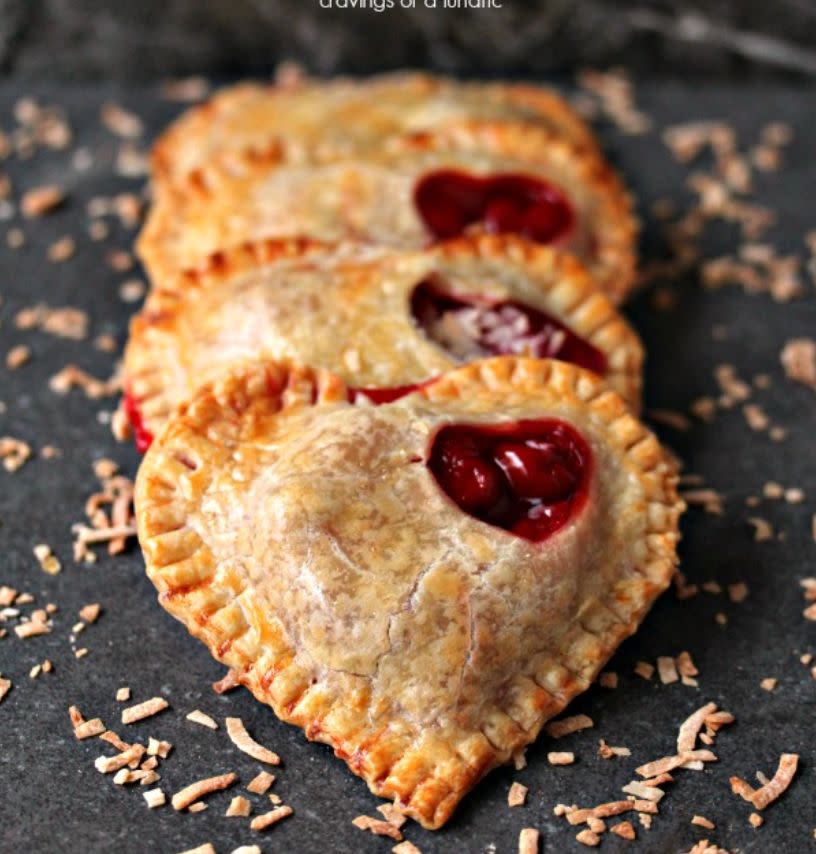 <a href="https://www.cravingsofalunatic.com/toasted-coconut-and-cherry-hand-pies/" target="_blank" rel="noopener noreferrer"><strong>Toasted Coconut and Cherry Hand Pies from Cravings of a Lunatic</strong></a>