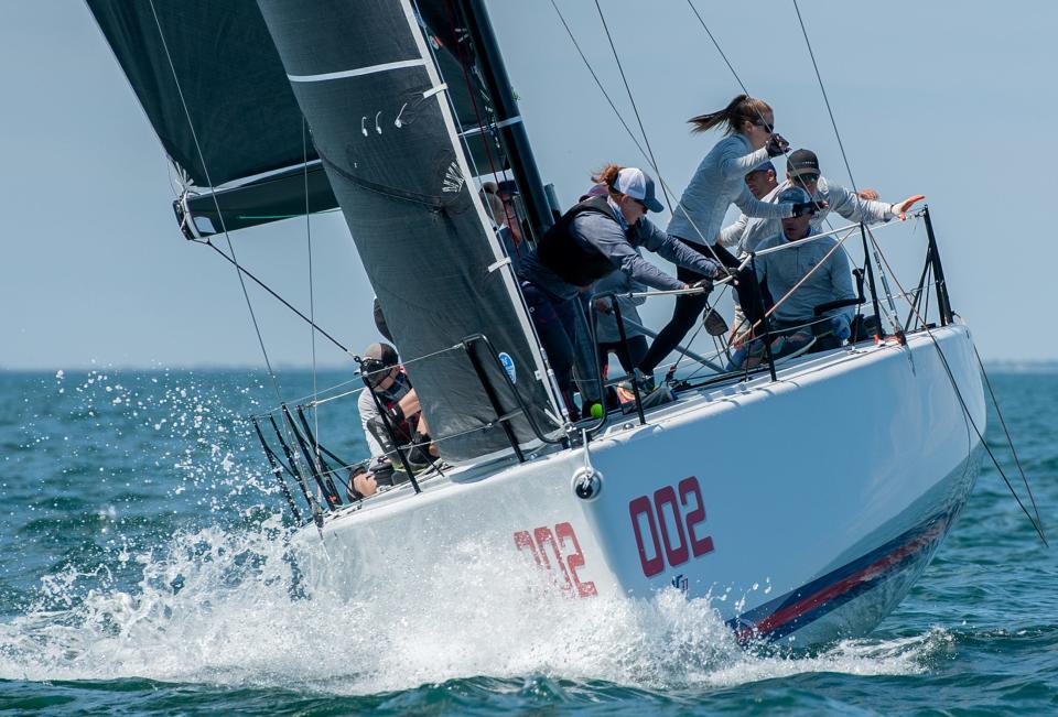 The crew aboard Members Only, which includes several local members, won its class at the Newport Regatta last weekend.