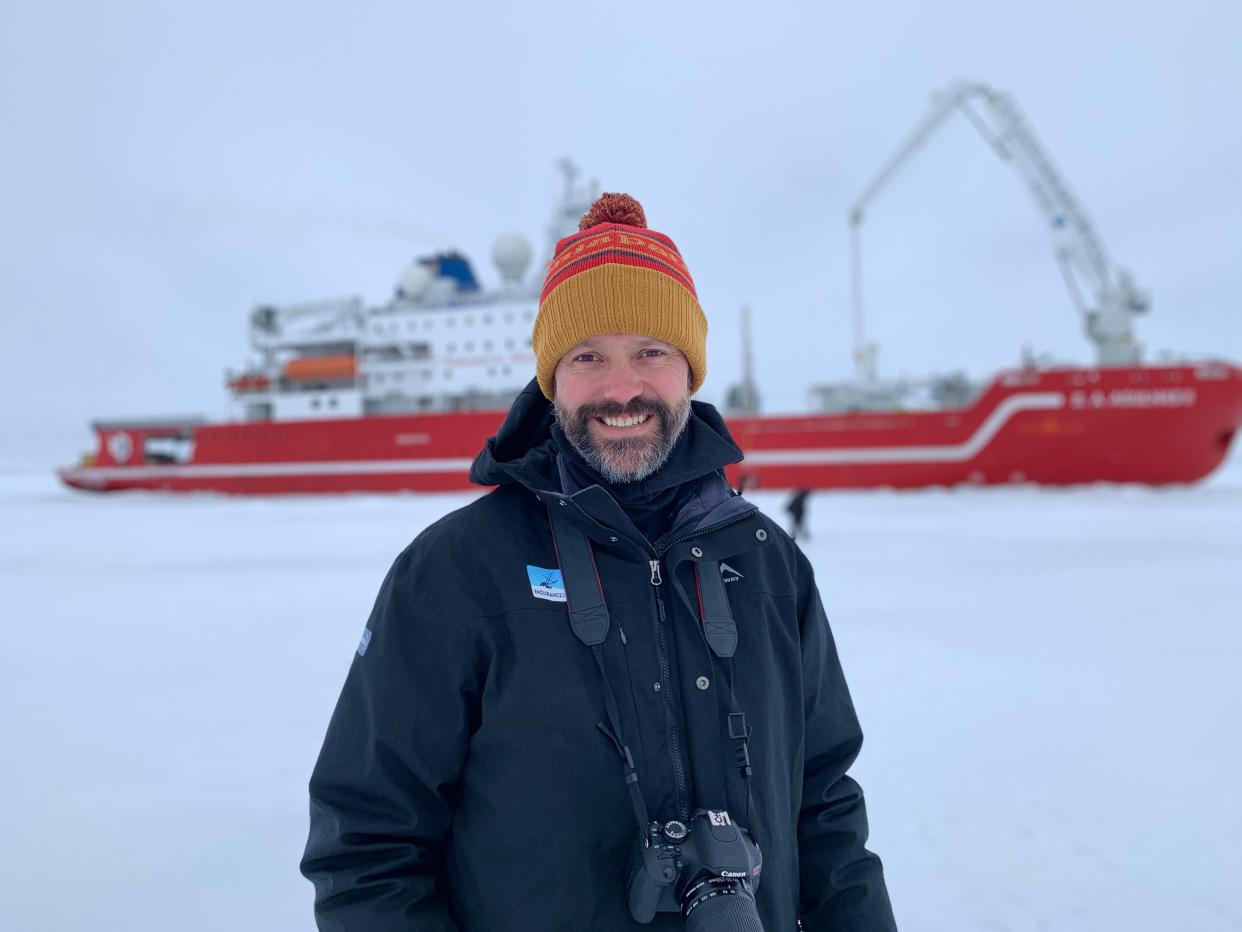 Tim Jacob spent six weeks in the Antarctic with a crew of scientists and explorers searching for the lost ship of Ernest Shackleton, the Endurance. Jacobs is a former teacher at South Bend's Dickinson Intermediate Fine Arts Academy and now directs the Traveler Program at Reach the World, a nonprofit that connects classrooms to great learning experiences.