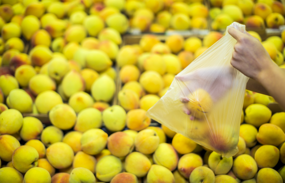 <em>The supermarket said it hopes the move will stop the use of more than 150 million small plastic bags each year (Rex/stock photo)</em>