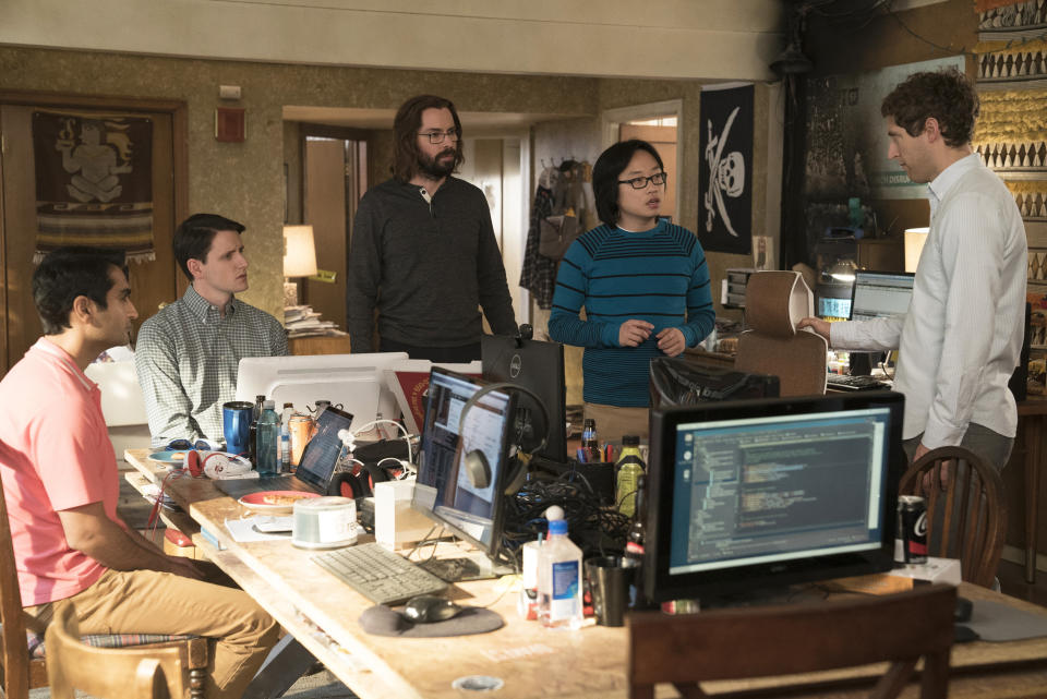 A scene from HBO’s “Silicon Valley.” (HBO via AP)