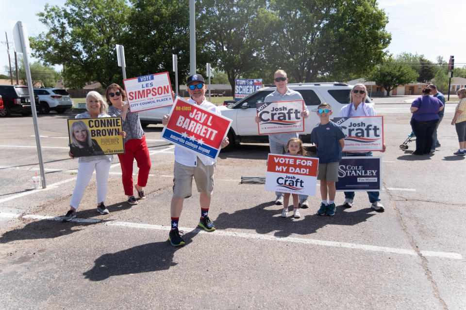 Amarillo candidates try to get another vote Saturday at the Randall County Annex in Amarillo.