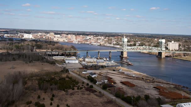 PHOTO: A view of the Cape Fear Memorial Bridge over the Cape Fear River and the downtown area of Wilmington, N.C., Feb. 26, 2016. (Lance King/Getty Images, FILE)
