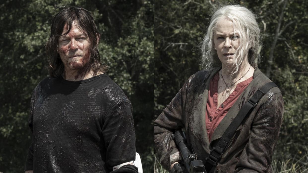  Daryl and Carol on The Walking Dead Season 11. 