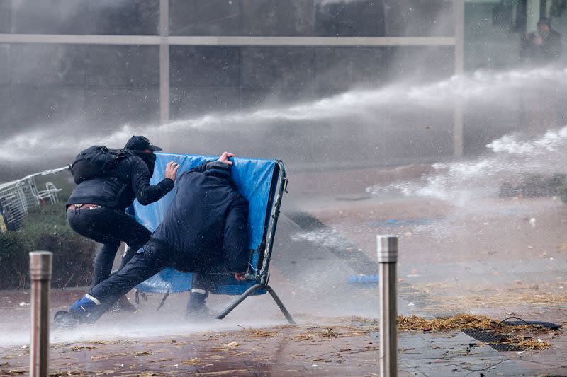 Farmers protest in Brussels