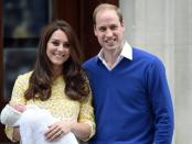 <p>The Duke and Duchess of Cambridge with their newborn baby girl outside the <a href="https://www.townandcountrymag.com/society/tradition/a6323/prince-george-princess-charlotte-delivery-team/" rel="nofollow noopener" target="_blank" data-ylk="slk:Lindo Wing at St. Mary's Hospital;elm:context_link;itc:0;sec:content-canvas" class="link ">Lindo Wing at St. Mary's Hospital</a>.</p>