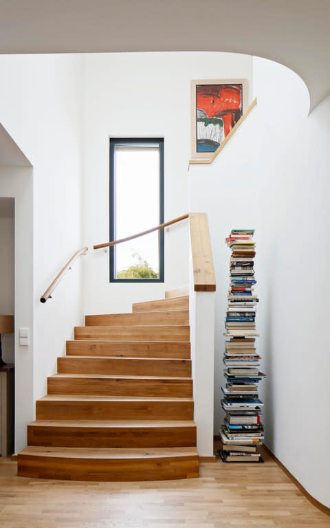 A staircase in a home made by Baufritz - Credit:  Joakim Borén