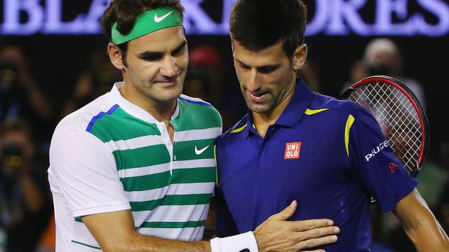 Federer and Djokovic. Image: Getty