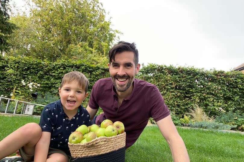 Ben Doherty with his five-year-old son Hal