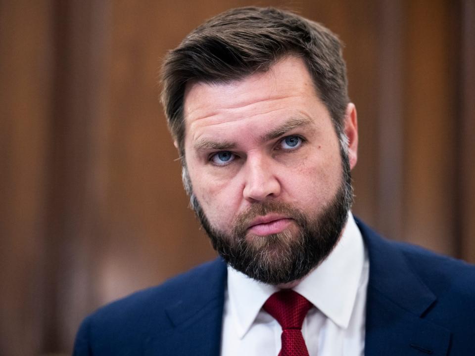 Sen. J.D. Vance, R-Ohio, attends the Senate Commerce, Science and Transportation Committee hearing