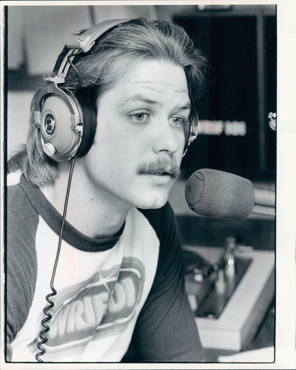 Detroit disc jockey Jim Johnson at WRIF-FM circa 1983.