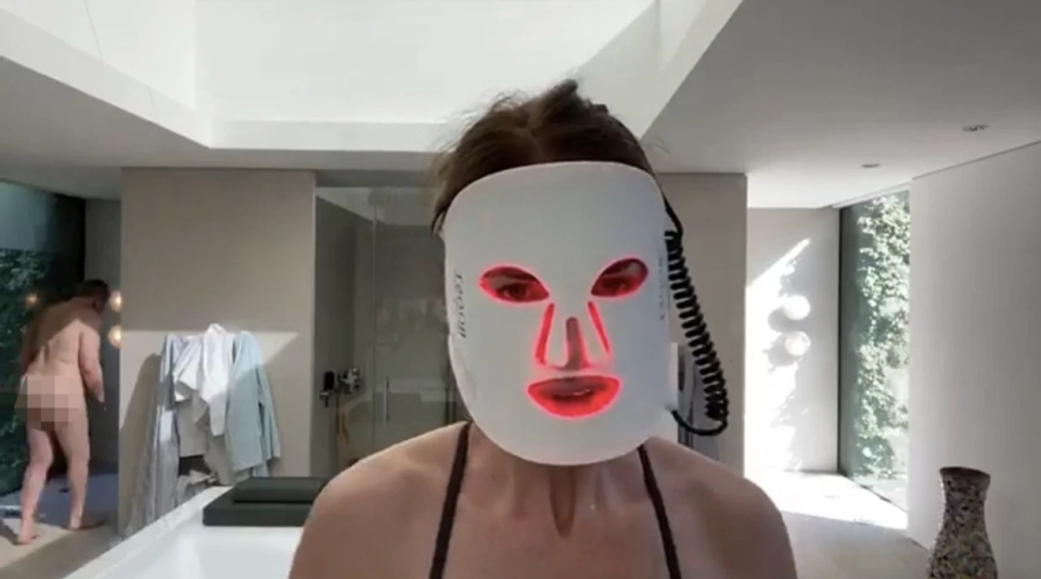 Trinny Woodall's partner Charles Saatchi accidentally walked into her livestream naked. Photo: Facebook/Trinny Woodall.