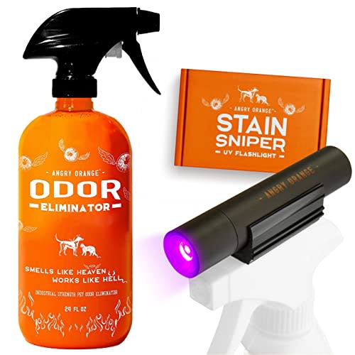 ANGRY ORANGE Pet Odor Eliminator for Strong Odor - Citrus Deodorizer for Dog Urine Smells on Ca…