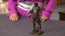 Der gut gelaunte Sommelier aus Bronze von Émile Louis Picault aus der Zeit zwischen 1870 und 1900 sollte 350 bis 450 Euro bringen. (Bild: ZDF)