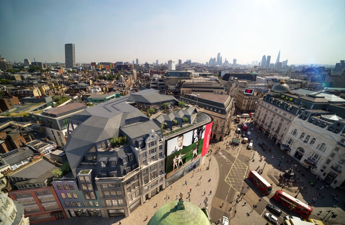 Landsec’s office scheme Lucent is behind the world famous Piccadilly Lights (Landsec)