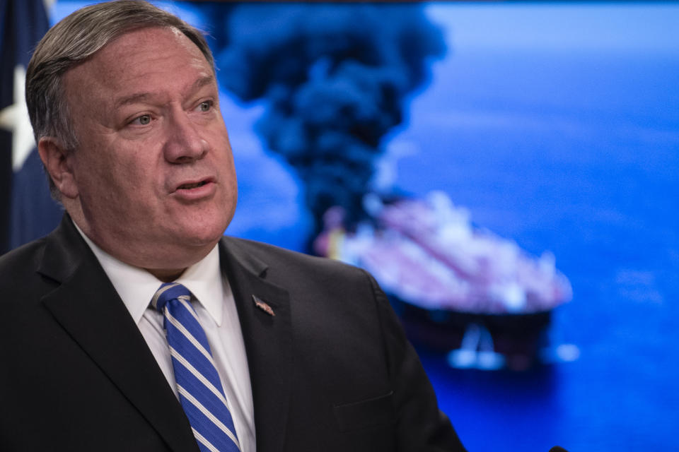 Secretary of State Mike Pompeo delivers remarks to the media at the State Department in Washington, D.C., on June 13, 2019. (Photo: Eric Baradat/AFP/Getty Images)