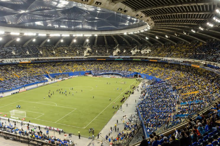 A crowd of 60,000 is expected at Montreal's Olympic Stadium for Tuesday's first leg of the MLS East final against Toronto. 