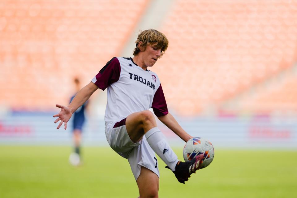 Juan Diego Catholic plays Morgan during the 3A boys soccer championship game at America First Field in Sandy on May 12, 2023. | Ryan Sun, Deseret News