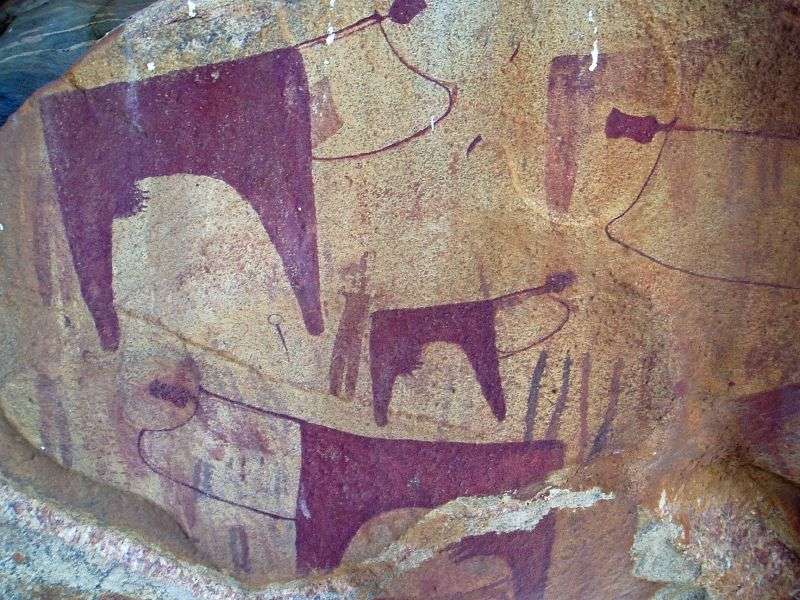 索馬利蘭首都哈爾格薩郊區游牧地帶的拉斯吉爾（Laas Geel）岩洞壁畫群。（najeeb @Wikipedia/CC BY-SA 2.0）