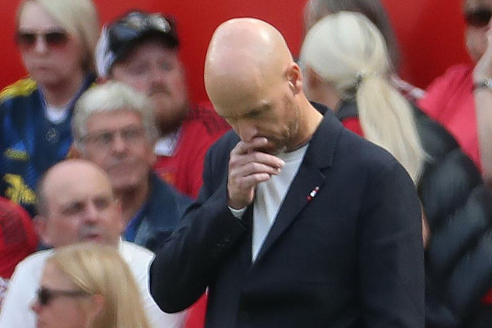 Defeat: Erik ten Hag  (Manchester United via Getty Imag)