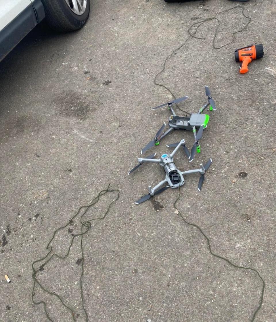 A local resident cooked the sausage, which was from Aldi, for the drone pilot to use to help the dog to safety (Facebook)