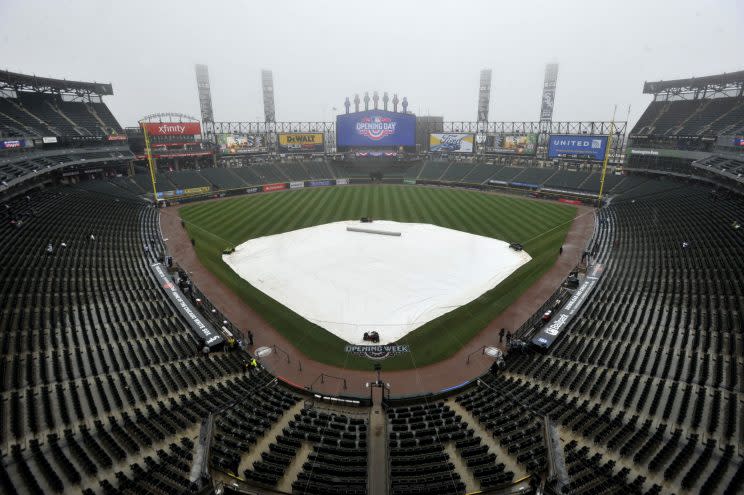 White Sox fans saw everything but the game Monday. (AP Photo)