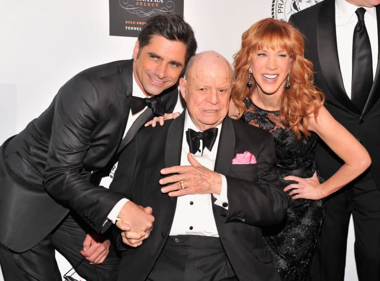 Rickles was photographed here in 2013 at The Friars Foundation Annual Applause Award Gala 