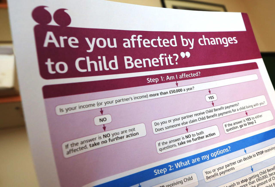 LONDON - NOVEMBER 6:  A photo illustration of a child benefit form, November 6, 2012 in London, England. The British Government are thought to be considering proposals to limit child benefit to a family's first two children in an effort to save on the welfare bill. (Photo by Getty Images)