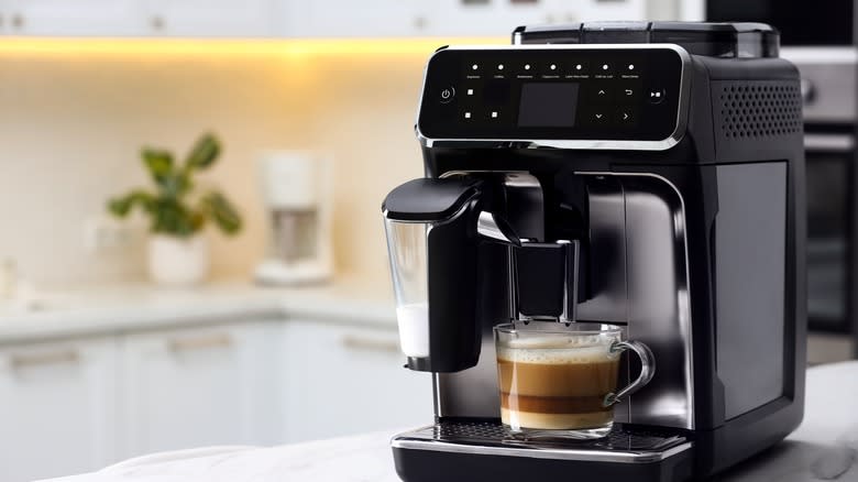 Coffee maker on counter