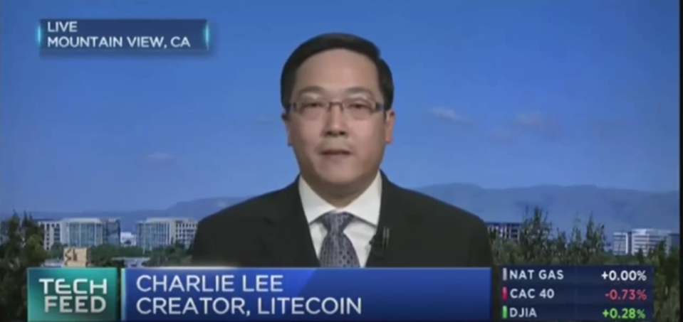 Charlie Lee on CNBC in 2017