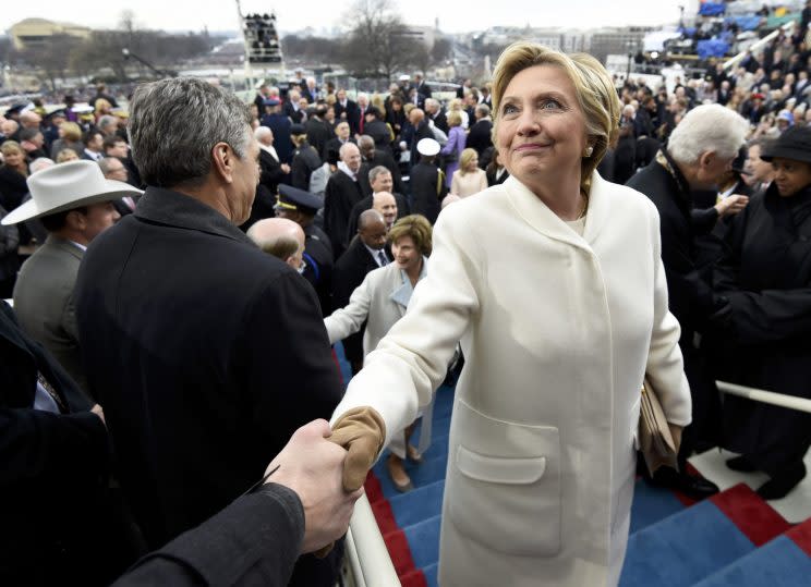 Hillary Clinton at President Trump’s inauguration. (Photo: Saul Loeb/Reuters)